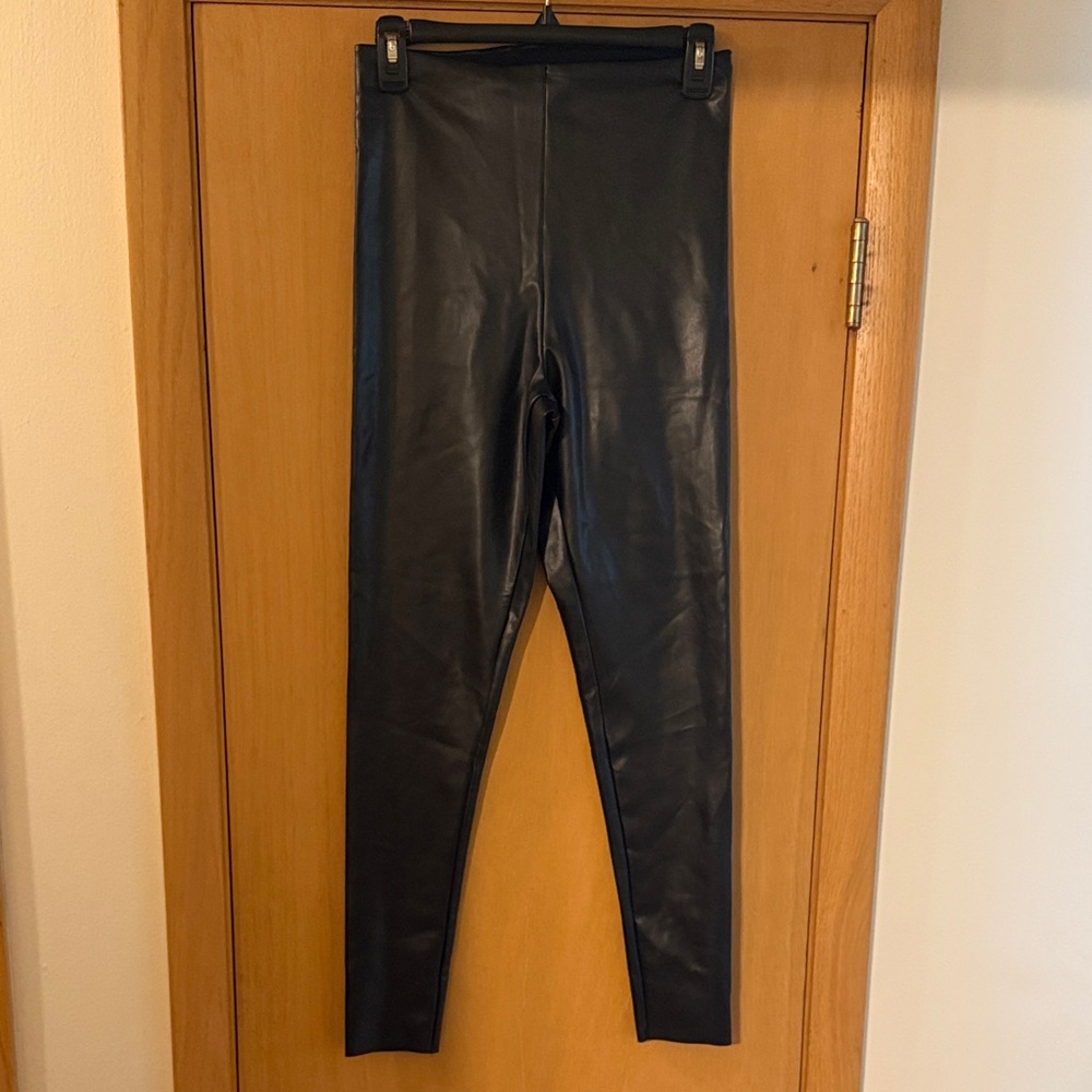 Joie Women’s Pull On Faux Leather Leggings Black Size Medium